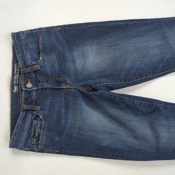 Gap Legging Skimmer Distressed Jeans 2 Blue 26R - Picture 8 of 16